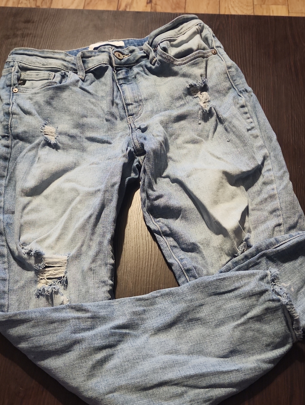 KanCan Light Wash Distressed Boyfriend Jeans
